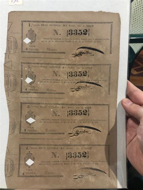 Antique Filipiniana Lottery Ticket .
